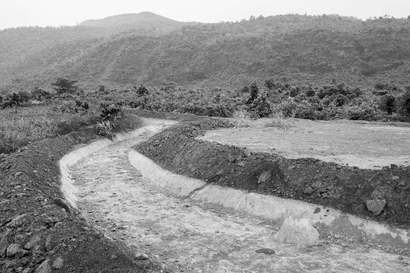 A water channel in Kareli watershed created through community participation under Jaya Devi, the Water Lady's leadership